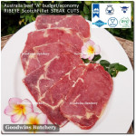 Beef Ribeye Scotch-Fillet Cube-Roll BUDGET frozen Australia AMG steak cuts thickness: 2.5 & 1cm (price/kg)